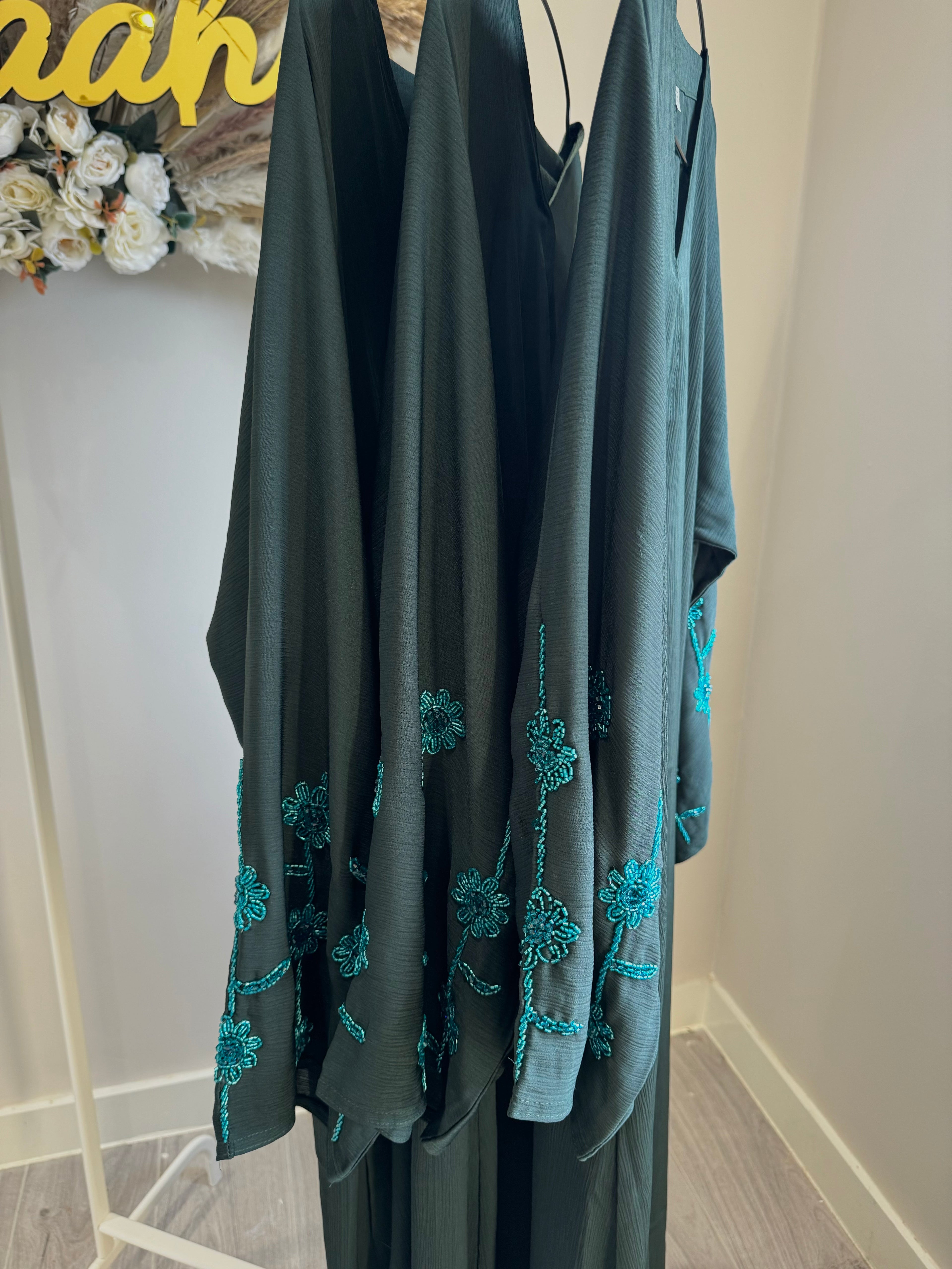 Nura - Emerald Green Abaya