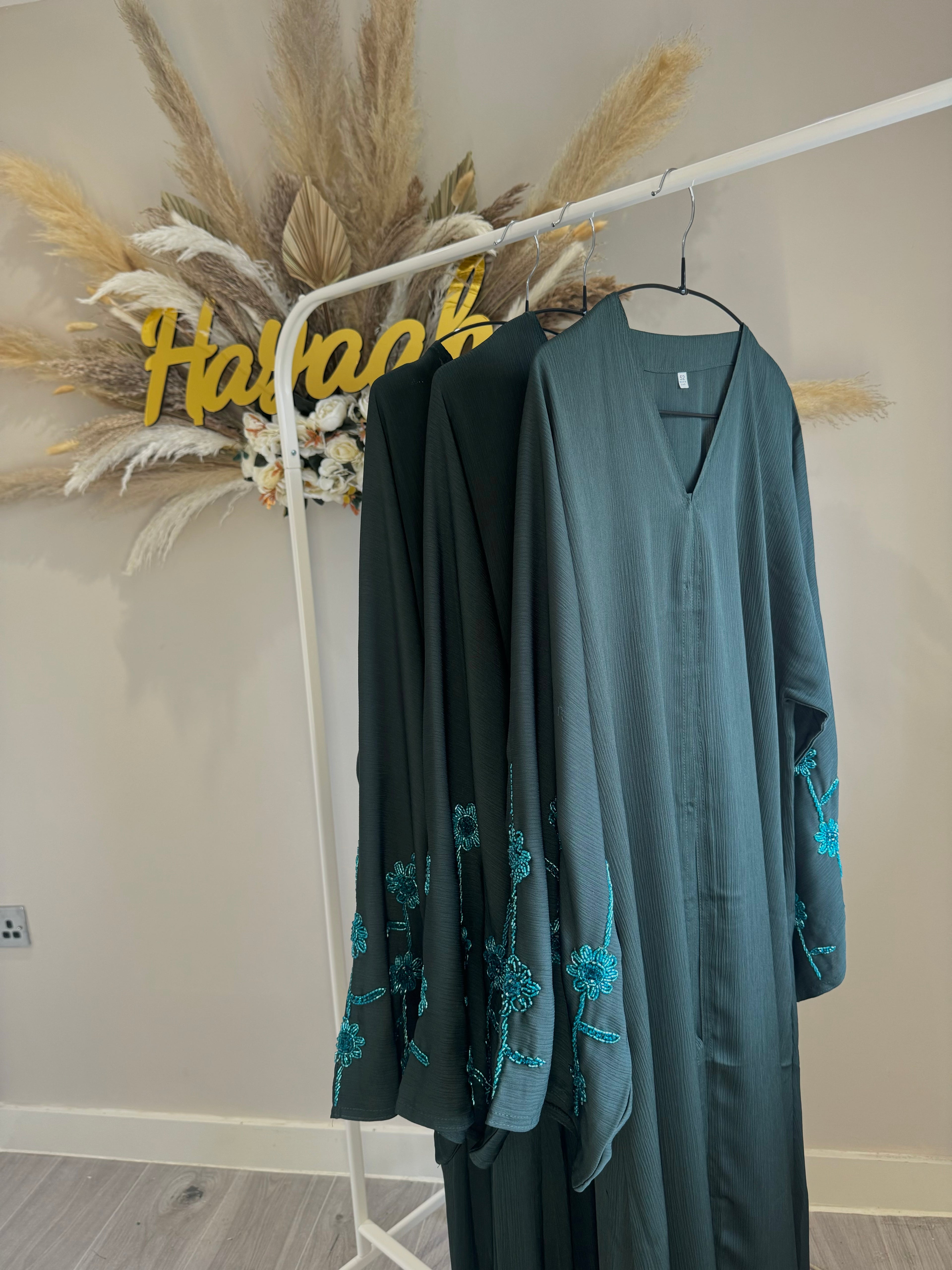 Nura - Emerald Green Abaya