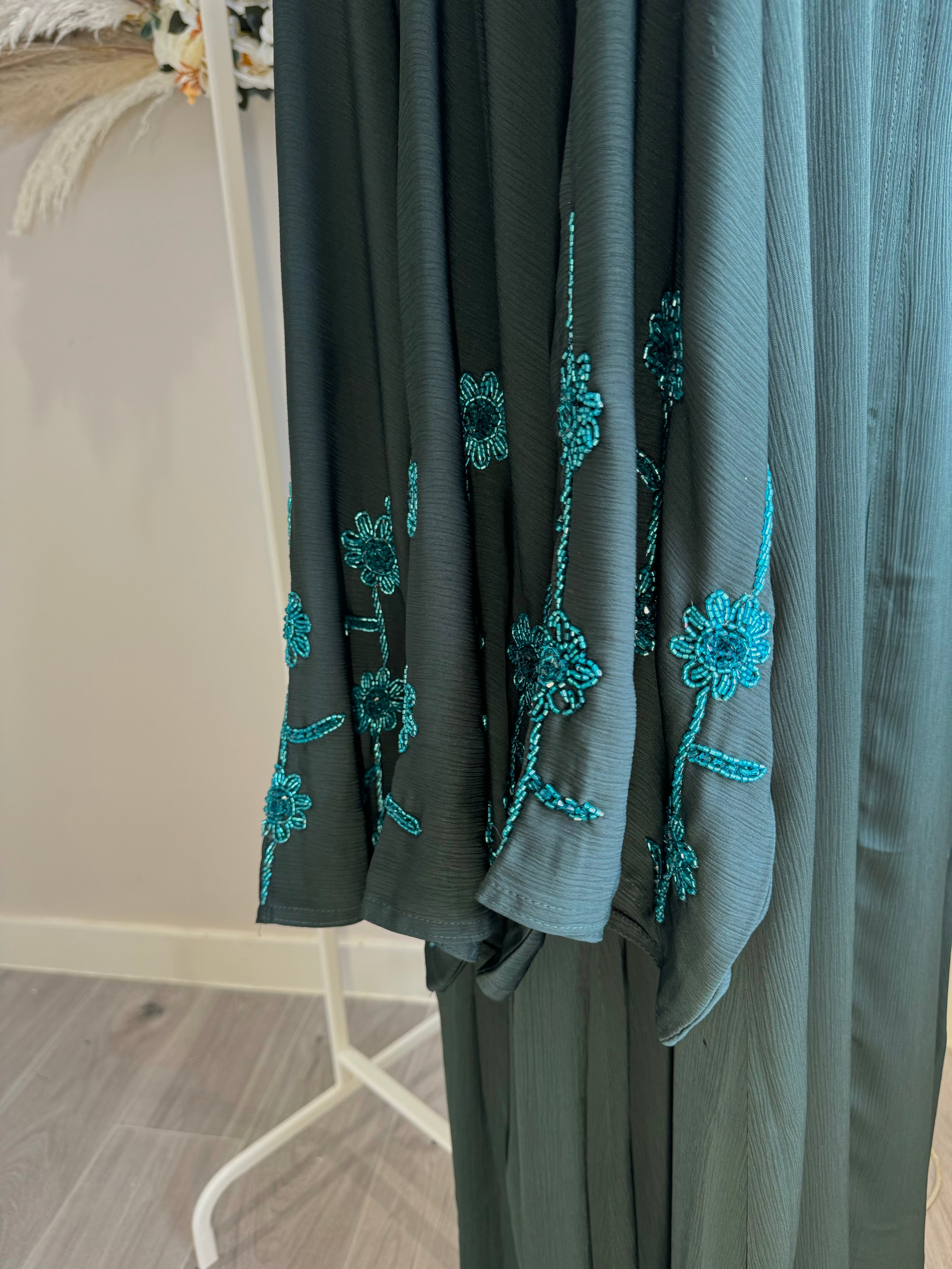 Nura - Emerald Green Abaya