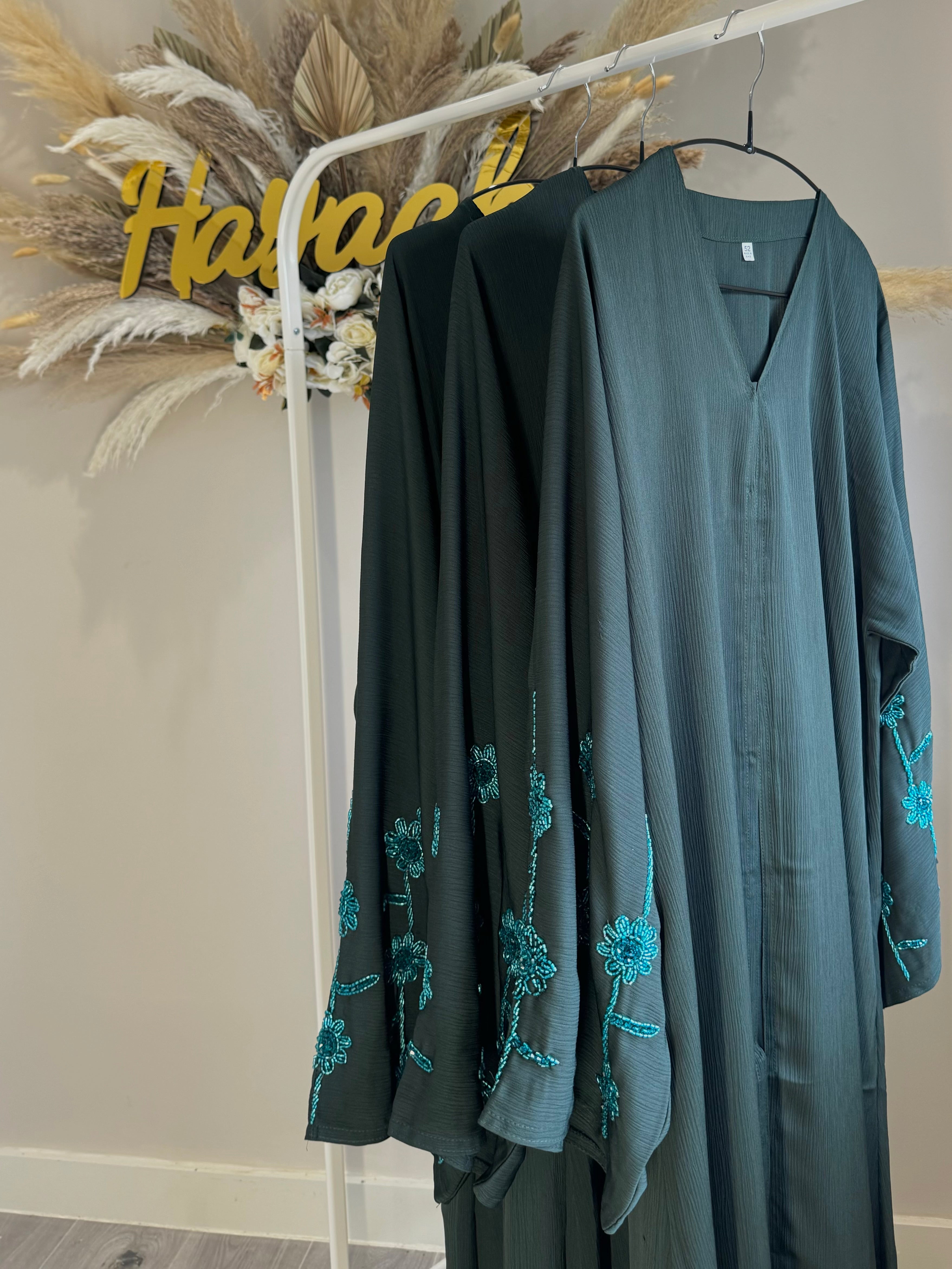 Nura - Emerald Green Abaya